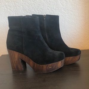 Topshop Black Suede Boots